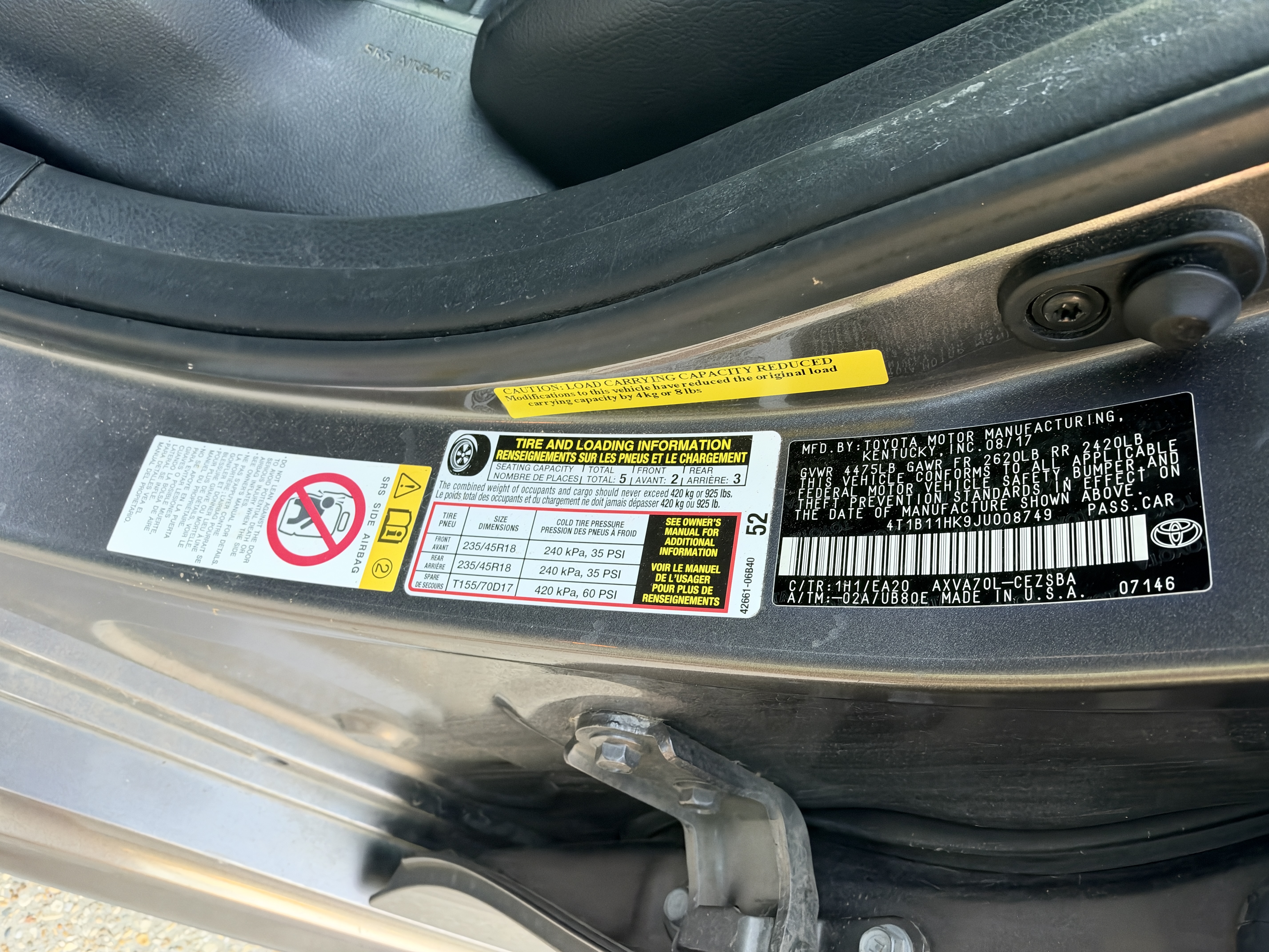 Used 2018 Toyota Camry SE FWD image 11