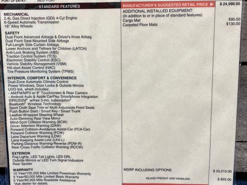 Used 2019 Kia Optima S image 22