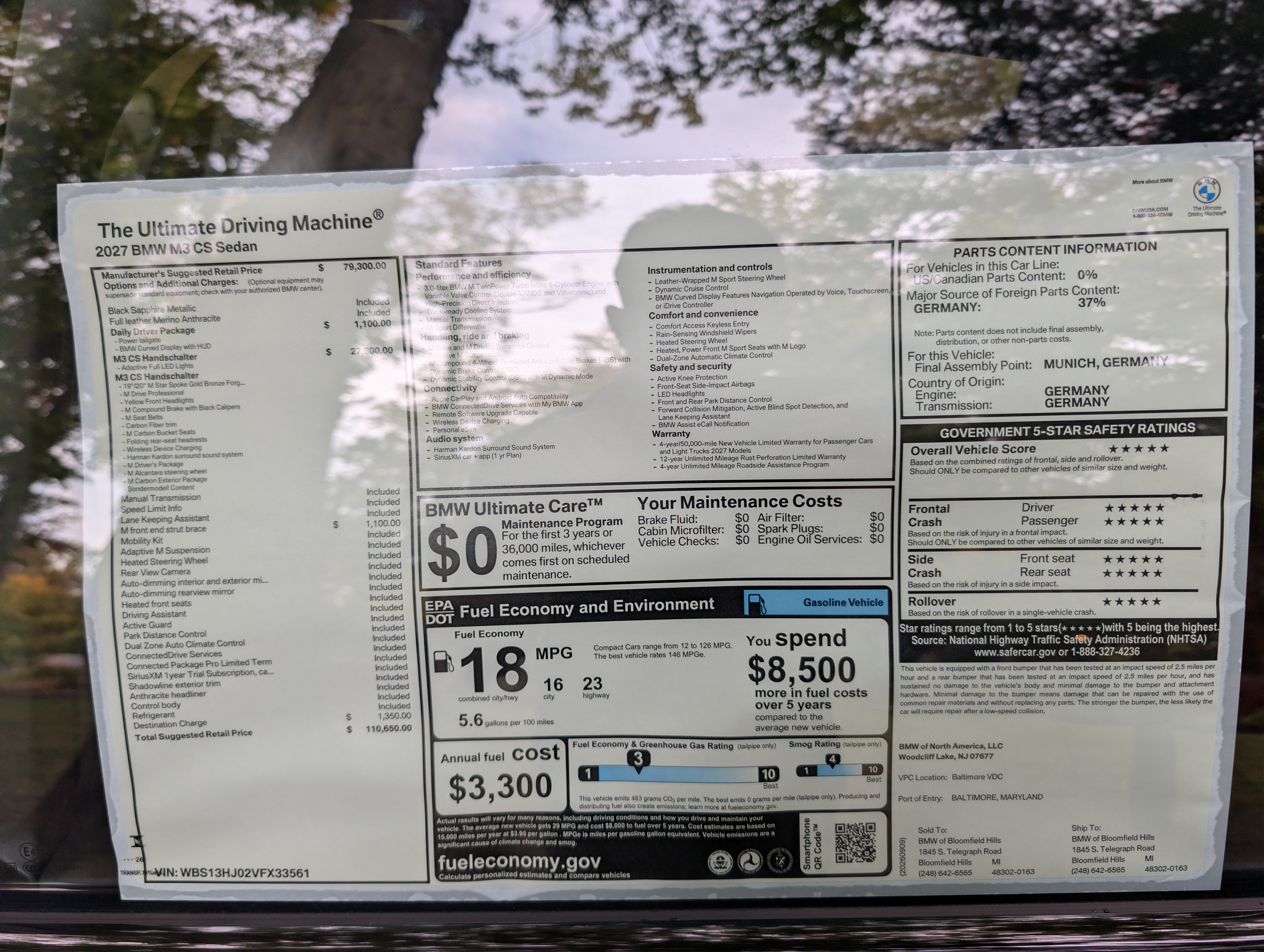 Used 2027 BMW M3 w/ M Carbon Exterior Package RWD image 20