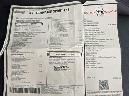 Used 2023 Jeep Gladiator Sport image 2