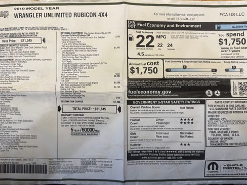 Used 2019 Jeep Wrangler Unlimited Rubicon AWD/4WD image 21