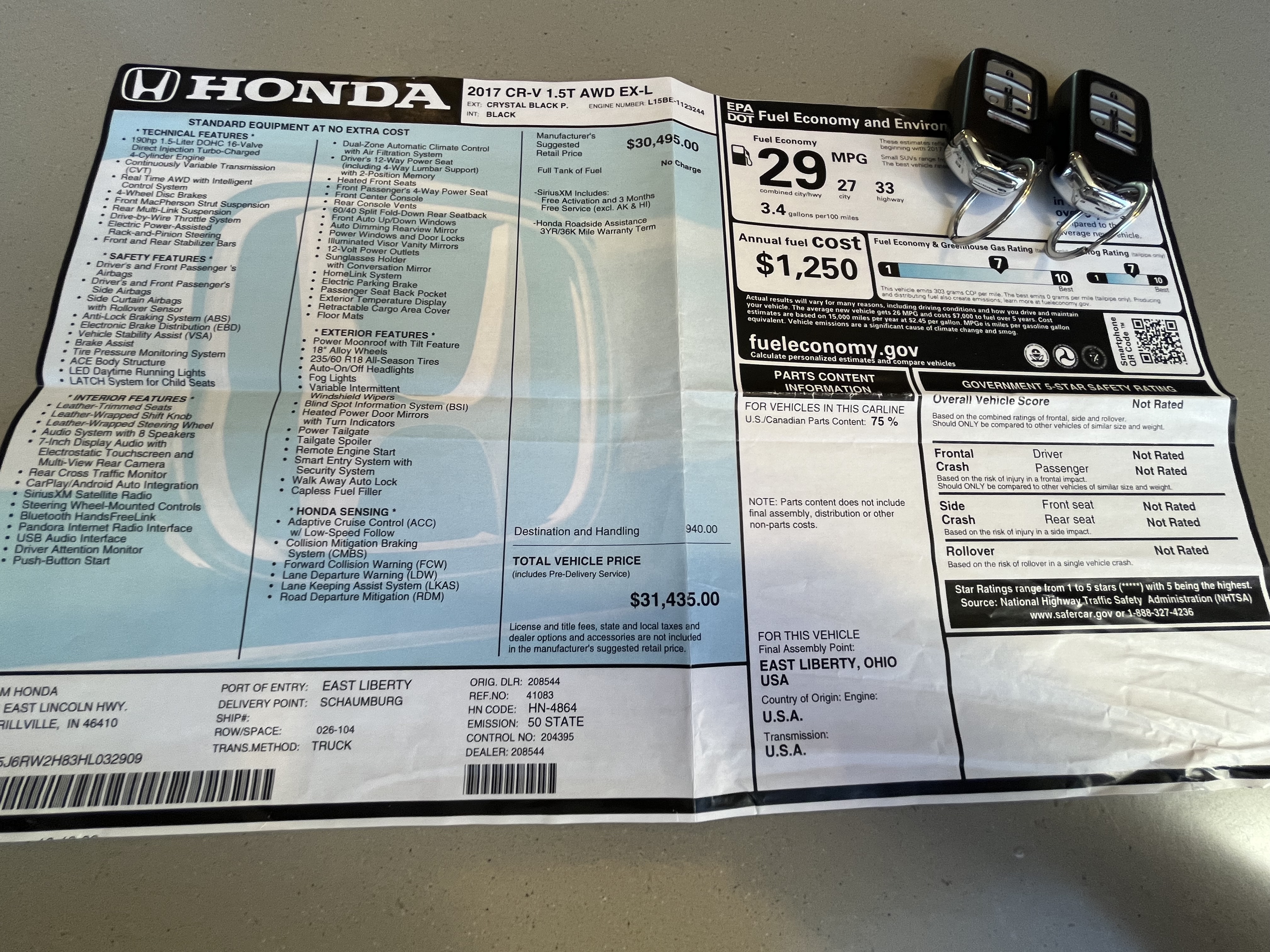 Used 2017 Honda CR-V EX-L image 2
