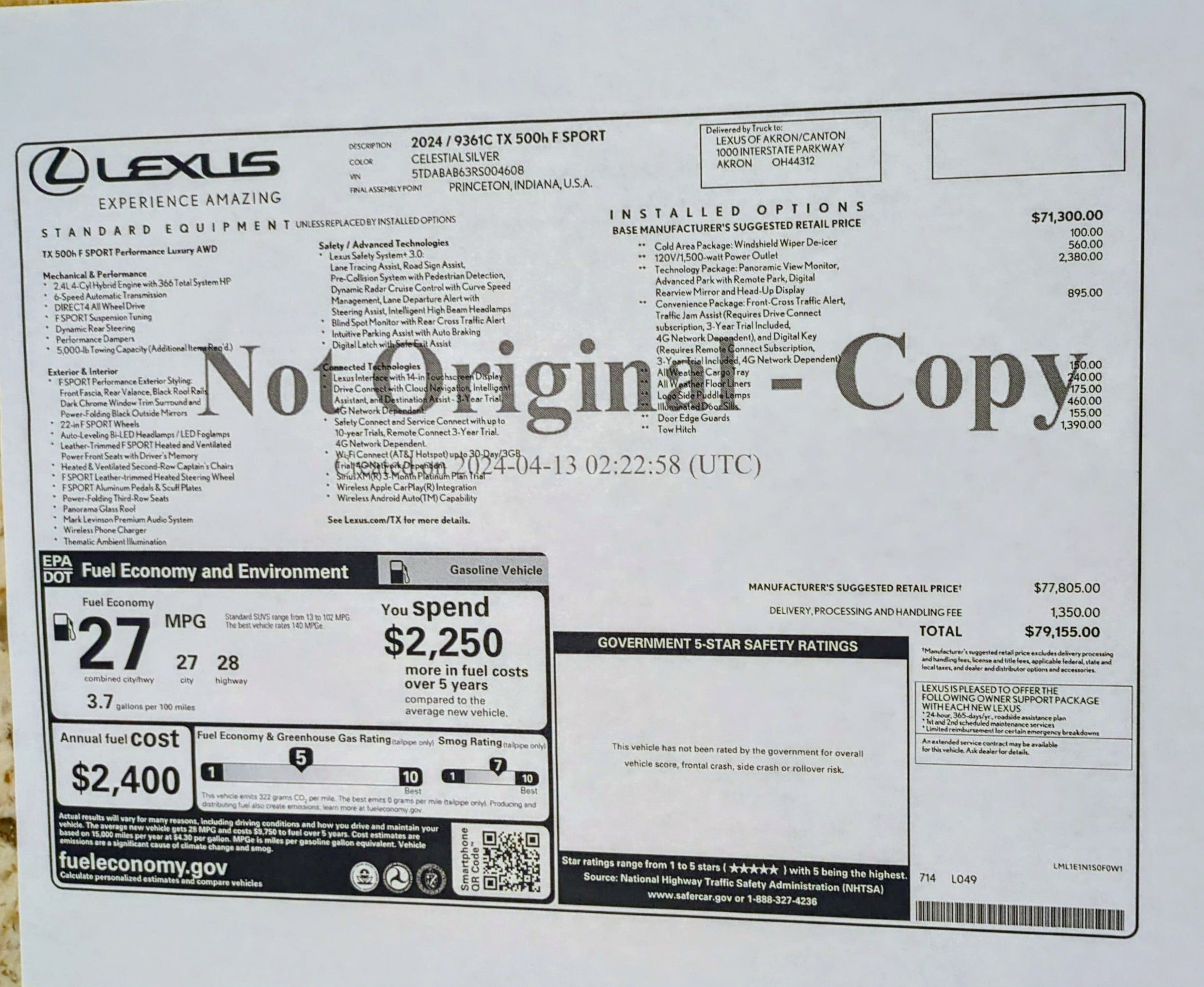 Used 2024 Lexus TX 500h AWD w/ Technology Package image 23
