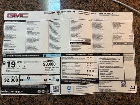 Used 2019 GMC Sierra 1500 SLT w/ SLT Premium Plus Package RWD image 18