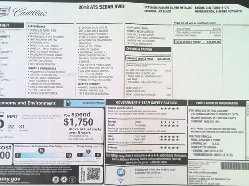 Used 2018 Cadillac ATS 2.0T Sedan image 14