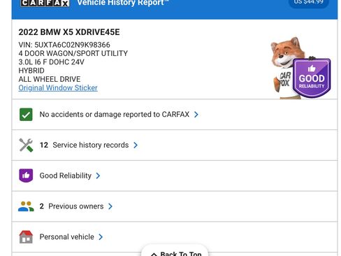 Used 2022 BMW X5 xDrive45e w/ M Sport Package image 6