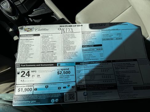 Used 2019 Cadillac CTS AWD Sedan image 27