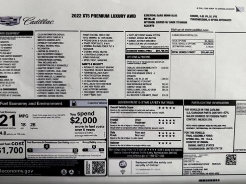 Used 2022 Cadillac XT5 Premium Luxury image 16