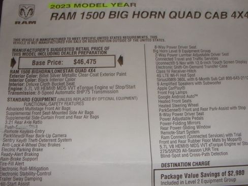 Used 2023 RAM 1500 Big Horn image 11