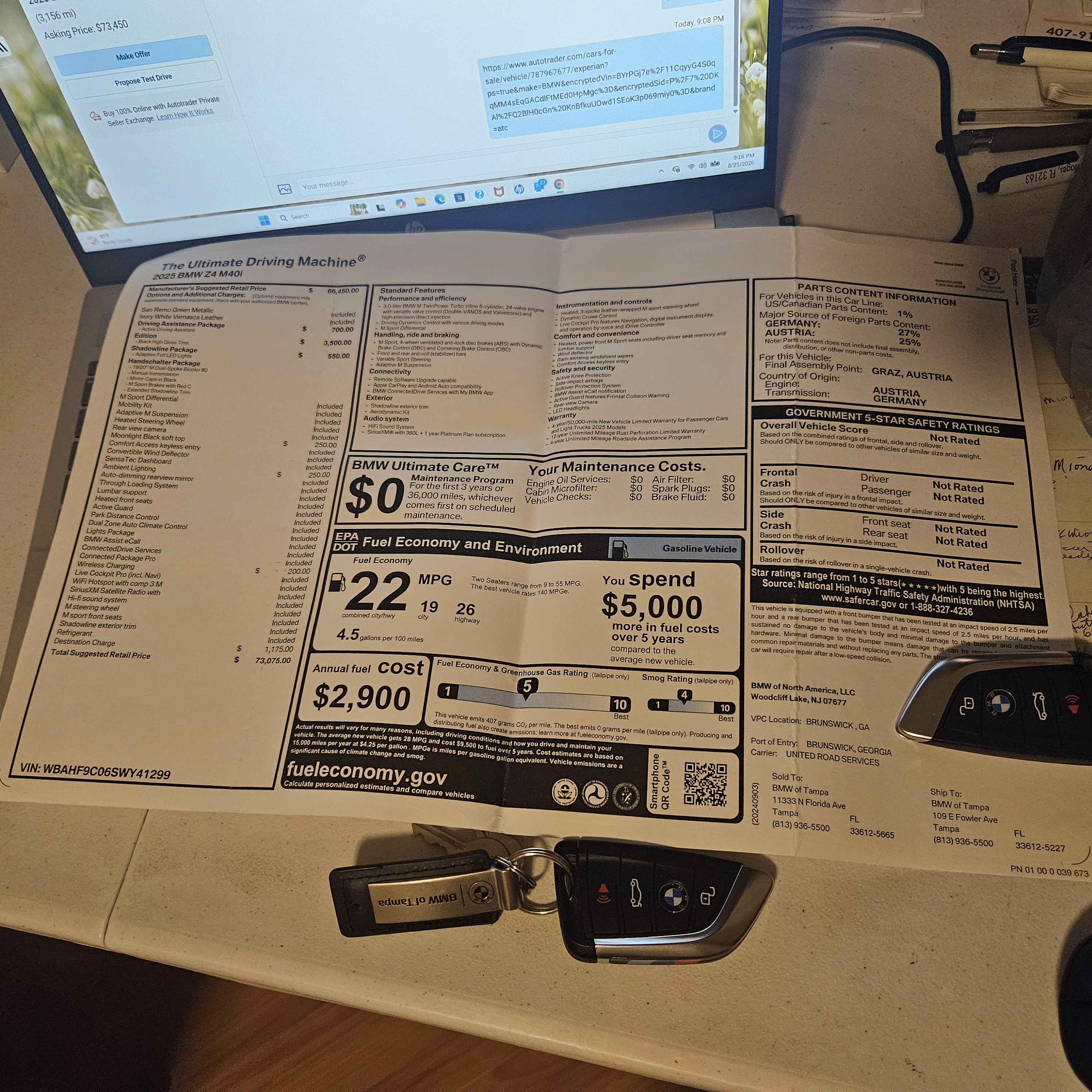 Used 2025 BMW Z4 M40i w/ Edition RWD image 31