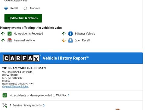 Used 2018 RAM 2500 Tradesman w/ Chrome Appearance Group image 10