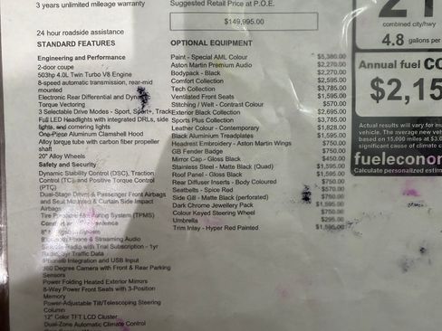 Used 2019 Aston Martin V8 Vantage Coupe image 10