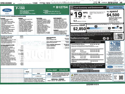 Used 2024 Ford F150 Lariat w/ Equipment Group 502A High image 2