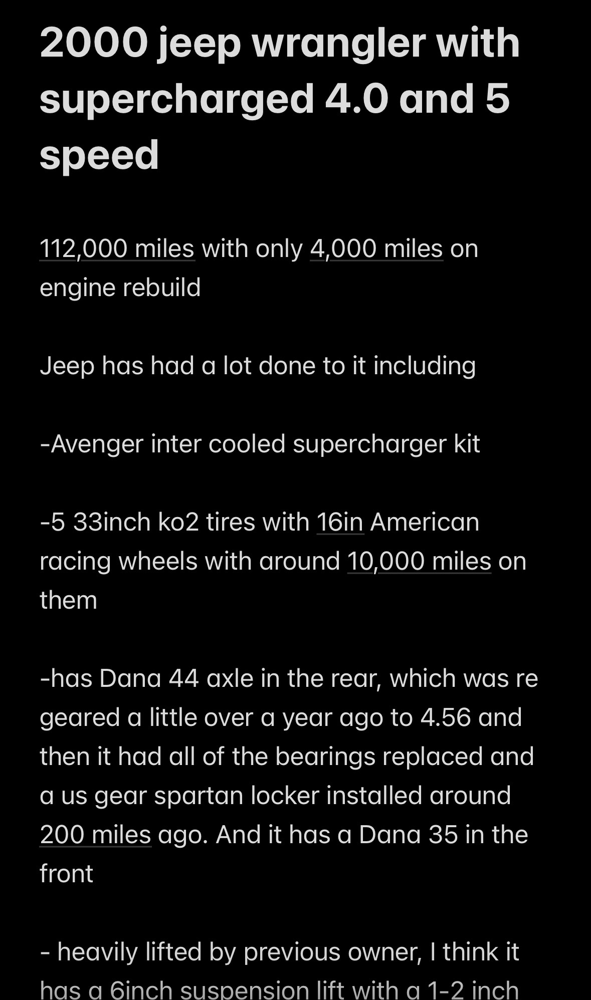 Used 2000 Jeep Wrangler Sport AWD/4WD image 11
