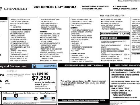 Used 2025 Chevrolet Corvette E-Ray AWD/4WD image 16