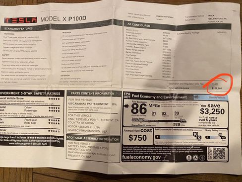 Used 2017 Tesla Model X P100D image 9