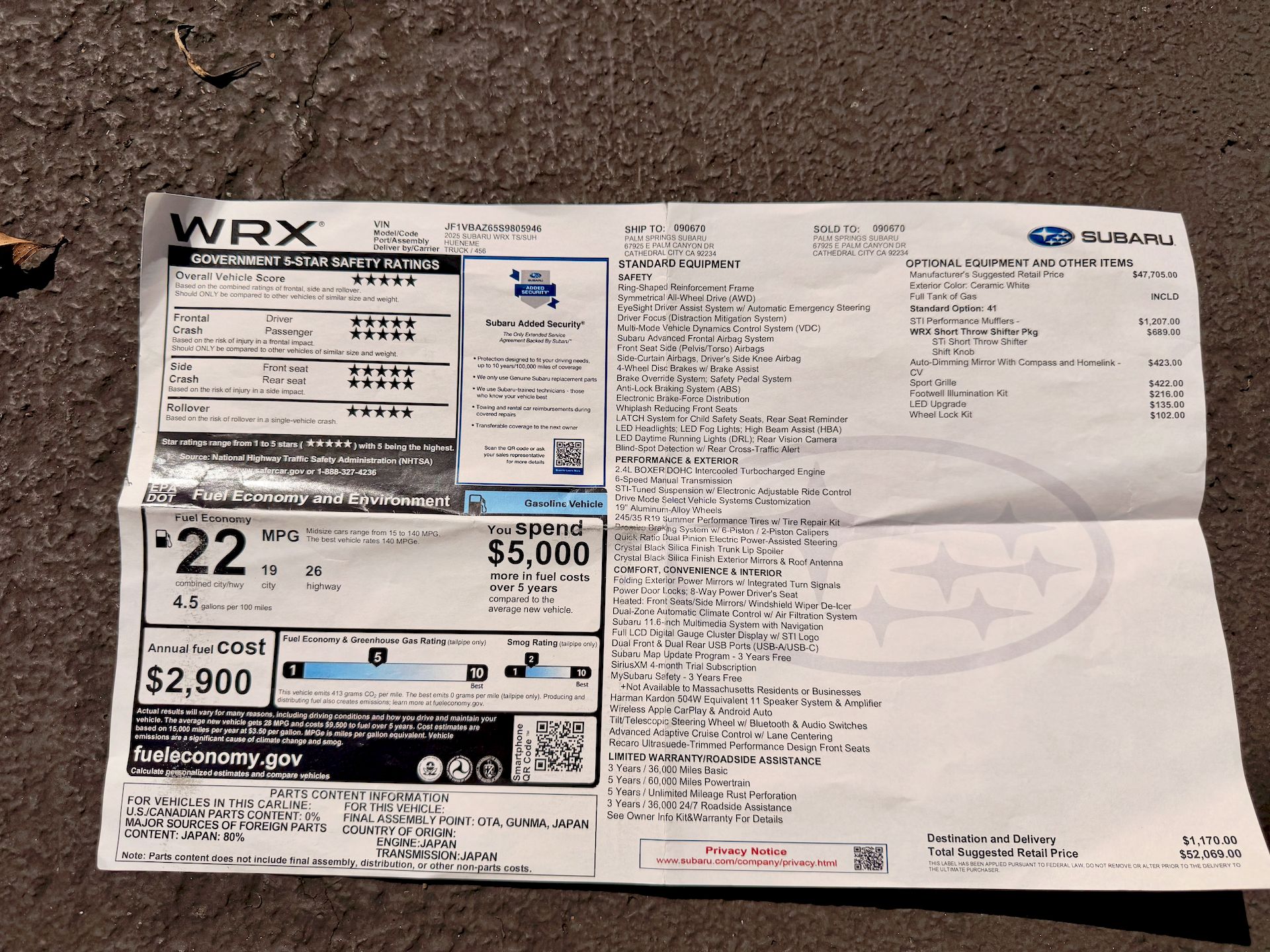 Used 2025 Subaru WRX tS AWD/4WD image 25