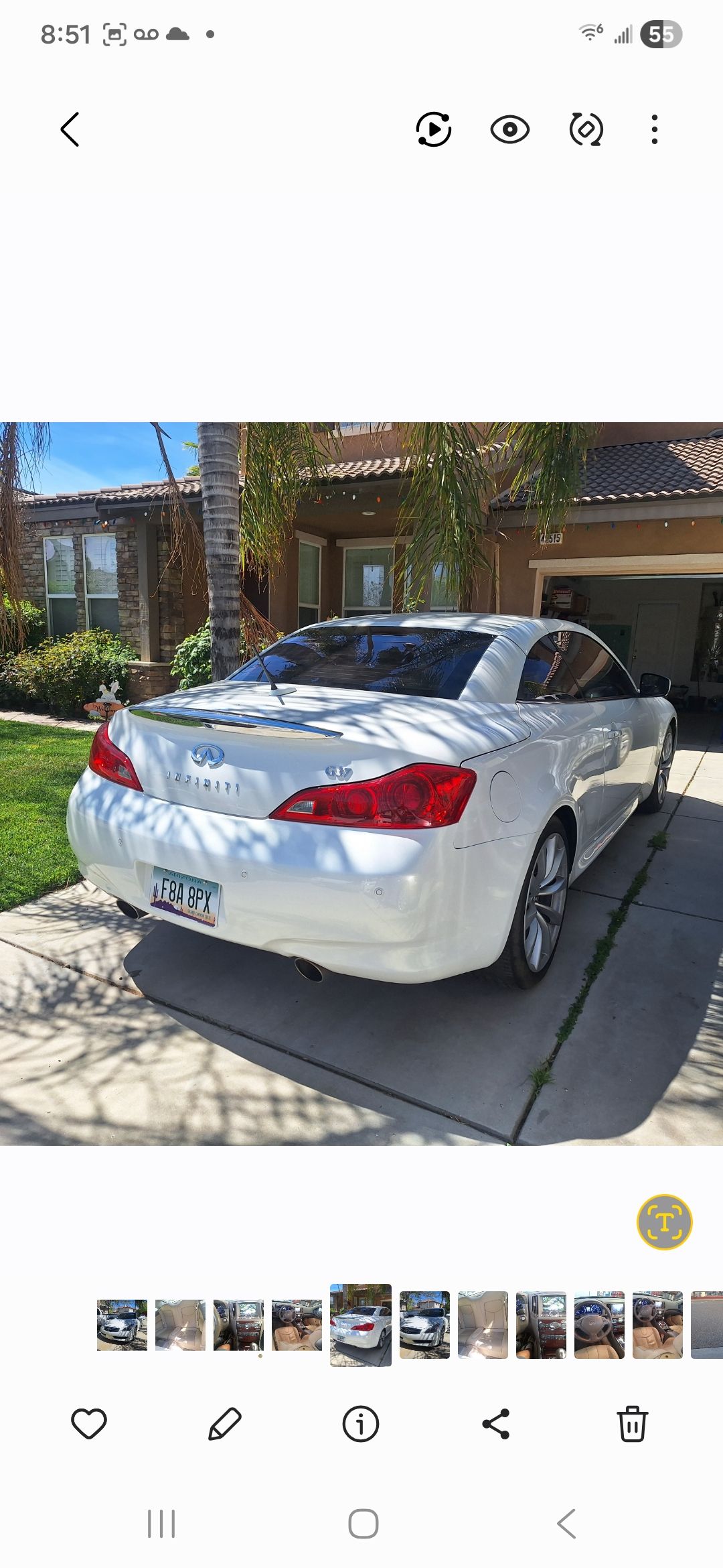 Used 2010 INFINITI G37 Convertible w/ Premium Pkg RWD image 2