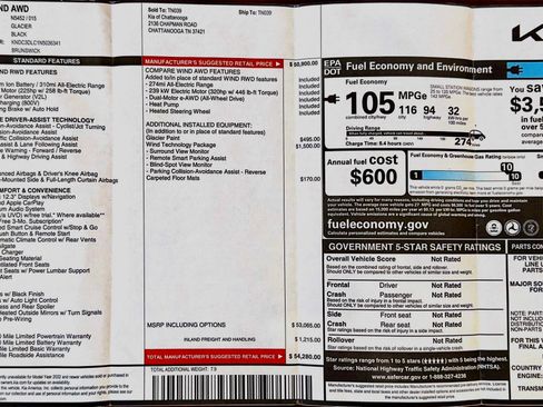 Used 2022 Kia EV6 Wind w/ Wind Technology Package image 2