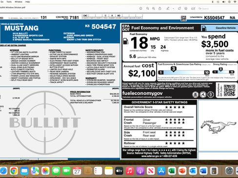 Used 2019 Ford Mustang Bullitt w/ Bullitt Electronics Package image 20