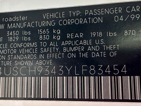 Used 2000 BMW Z3 2.5i image 18