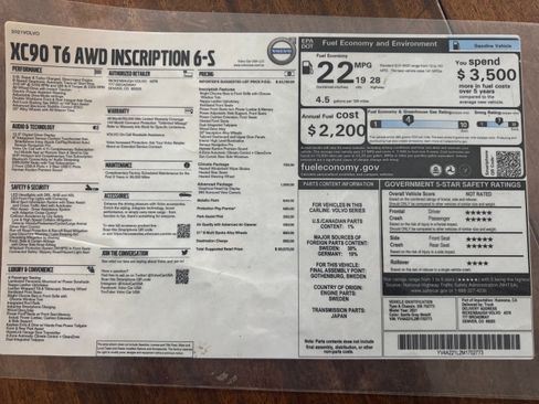 Used 2021 Volvo XC90 T6 Inscription w/ Advanced Package image 9