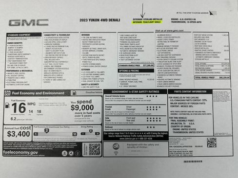 Used 2023 GMC Yukon Denali w/ Denali Reserve Package AWD/4WD image 14