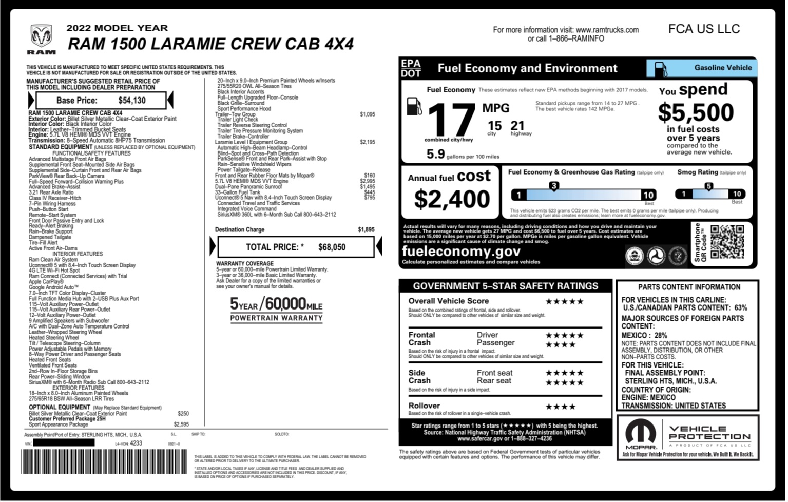 Used 2022 RAM 1500 Laramie w/ Sport Appearance Package AWD/4WD image 2