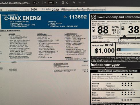 Used 2016 Ford C-MAX Energi SEL image 17