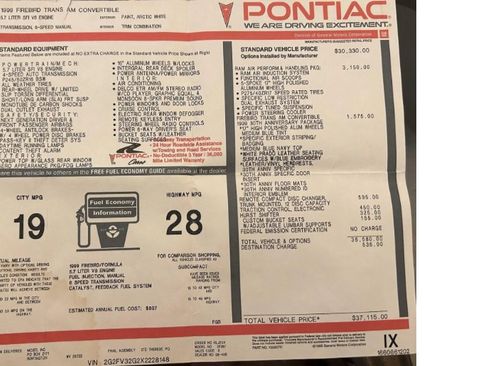 Used 1999 Pontiac Firebird Trans Am image 14