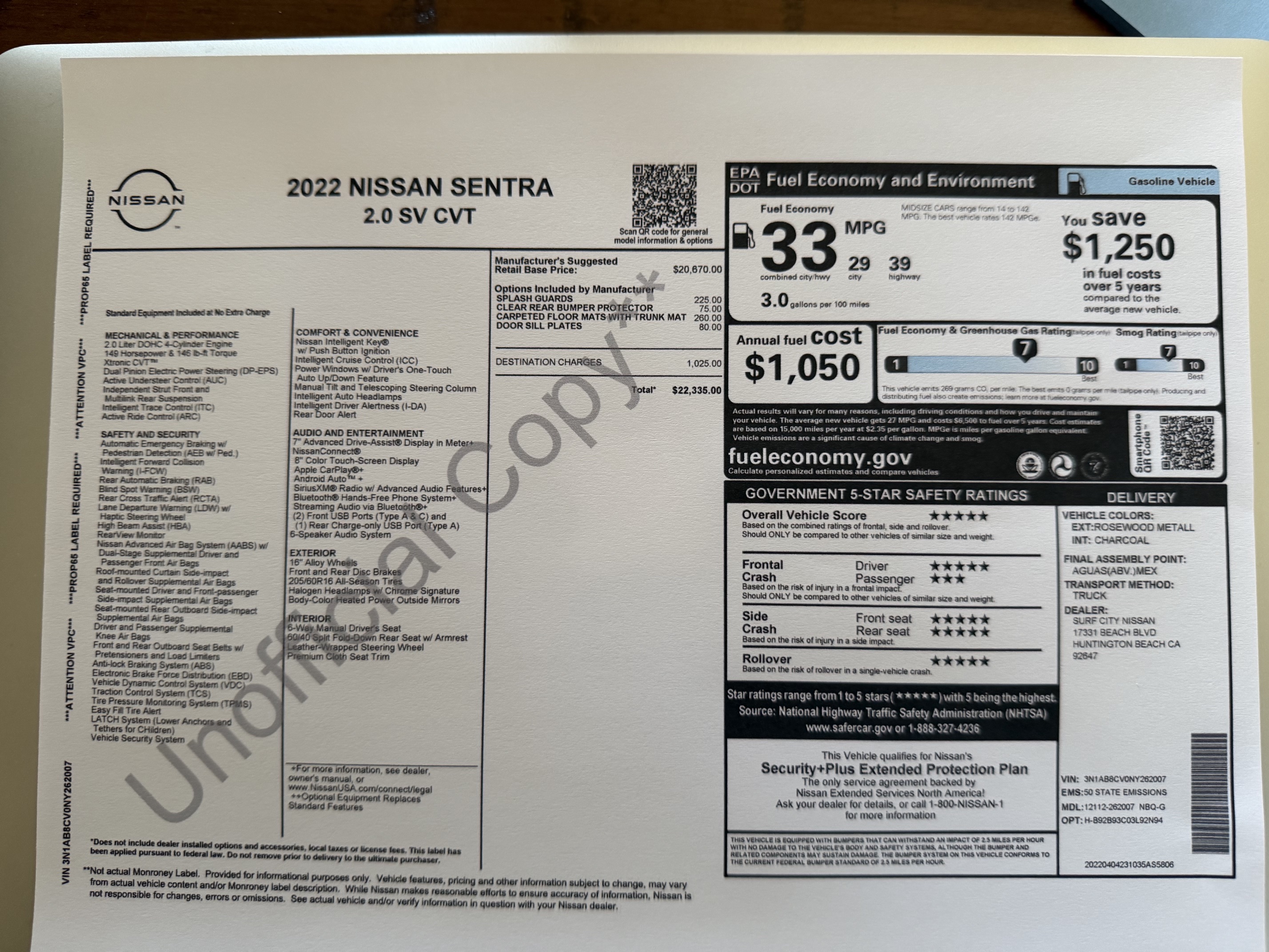 Used 2022 Nissan Sentra SV FWD image 19