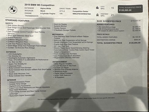 Used 2019 BMW M5 w/ Executive Package image 23