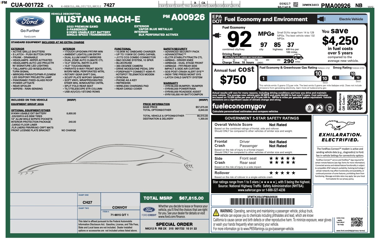 Used 2023 Ford Mustang Mach-E Premium AWD/4WD image 26