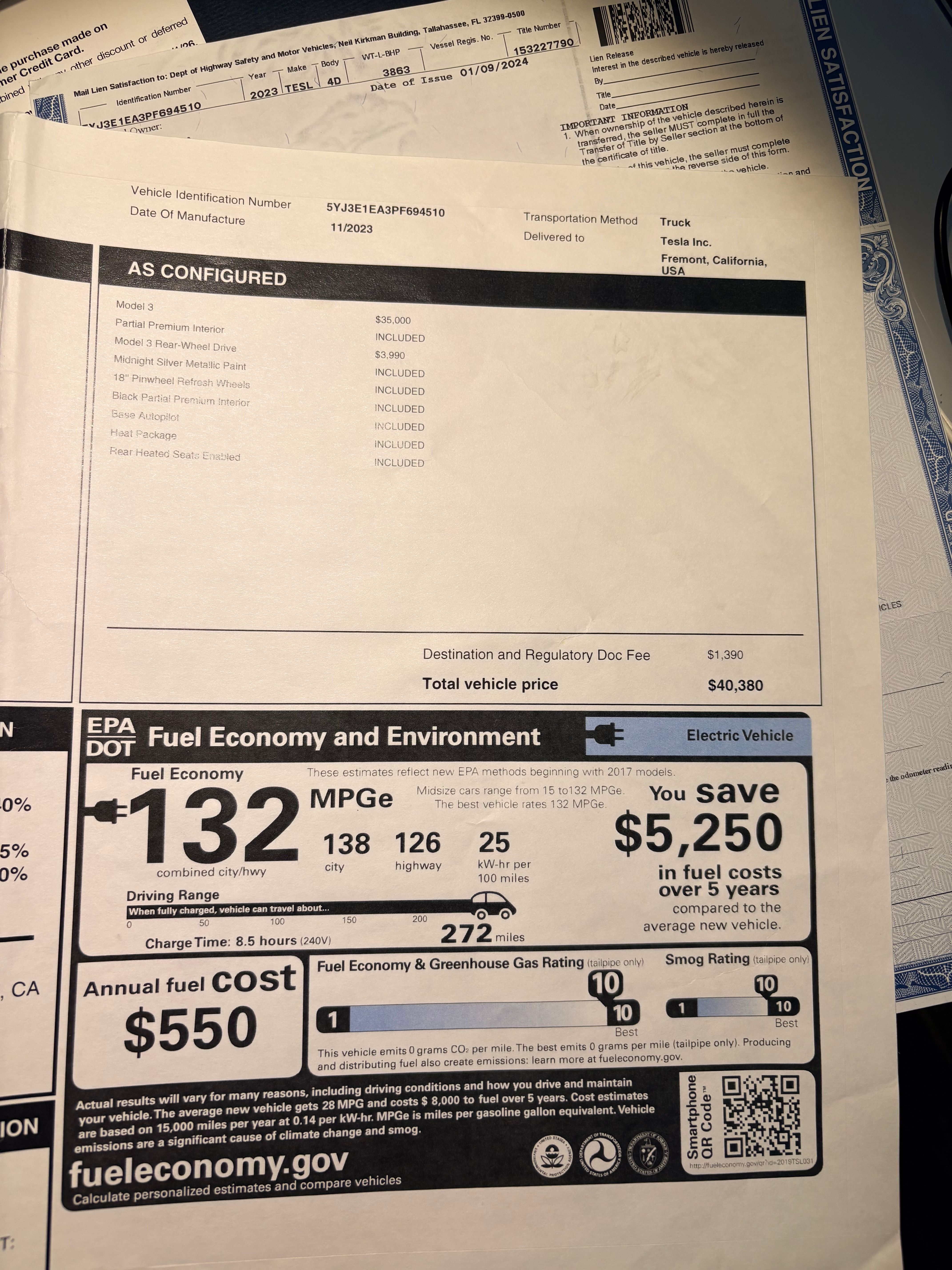 Used 2023 Tesla Model 3 Standard Range RWD image 2