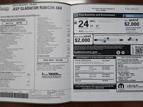 Used 2023 Jeep Gladiator Rubicon w/ LED Lighting Group image 17