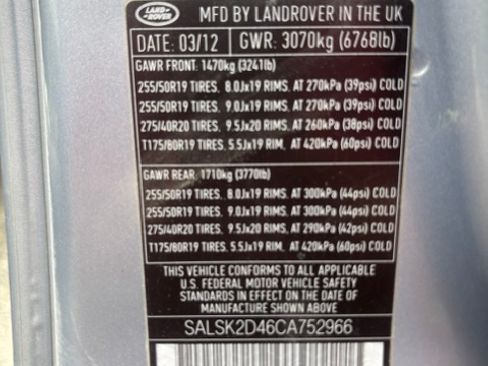 Used 2012 Land Rover Range Rover Sport HSE LUX AWD/4WD image 1