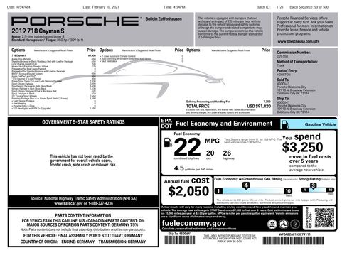 Used 2019 Porsche 718 Cayman S image 28