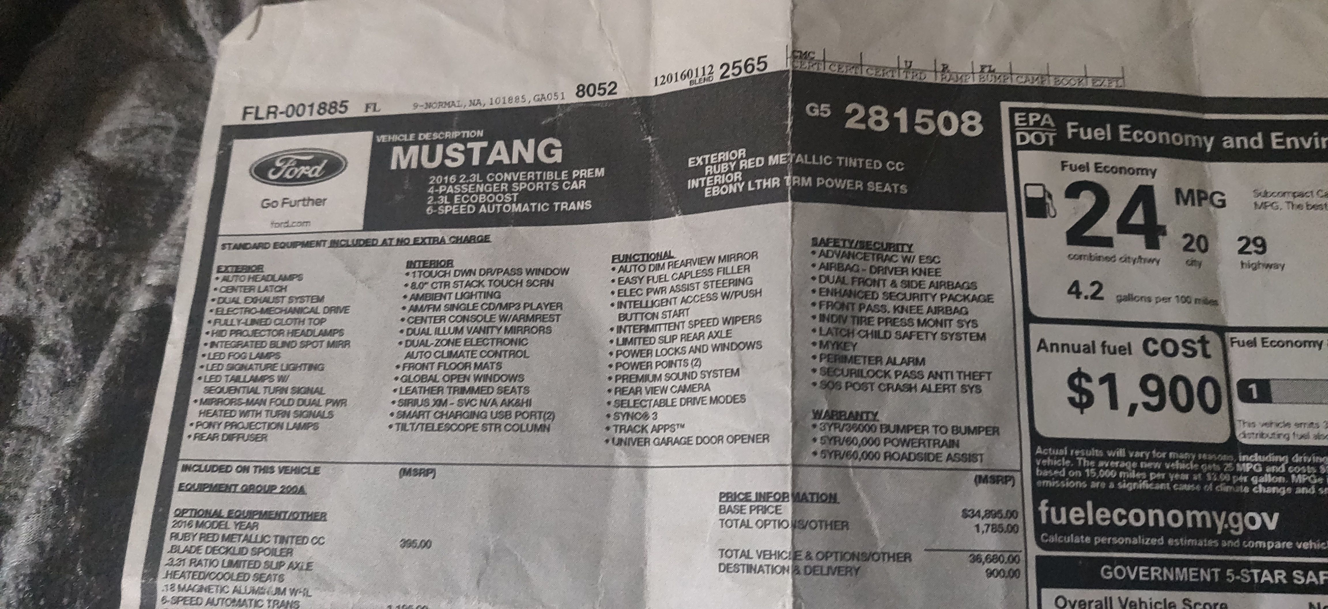 Used 2016 Ford Mustang Premium RWD image 8