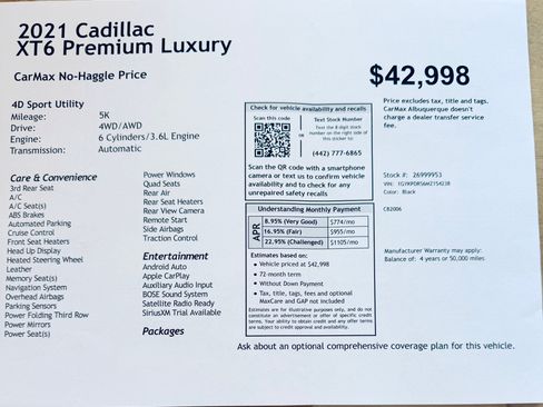 Used 2021 Cadillac XT6 Premium Luxury image 20