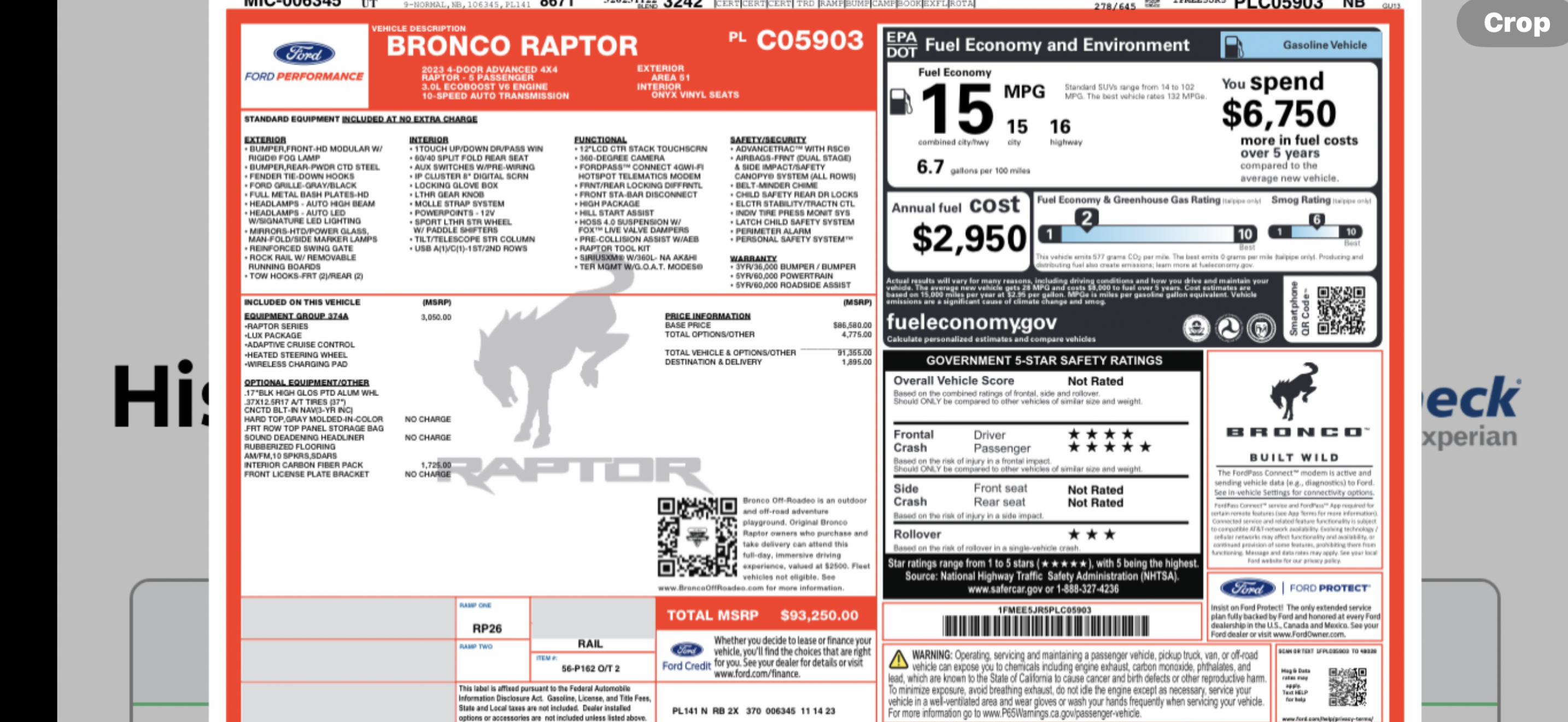 Used 2023 Ford Bronco Raptor AWD/4WD image 13
