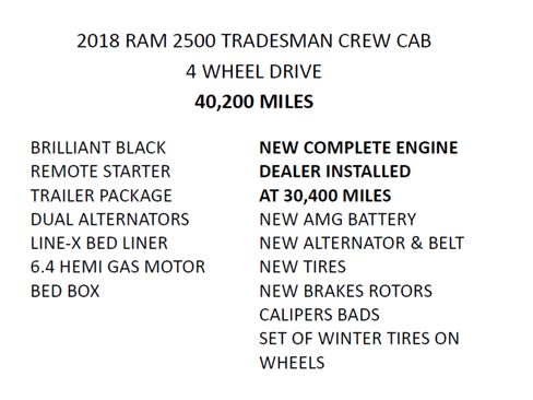 Used 2018 RAM 2500 Tradesman w/ Chrome Appearance Group AWD/4WD image 15
