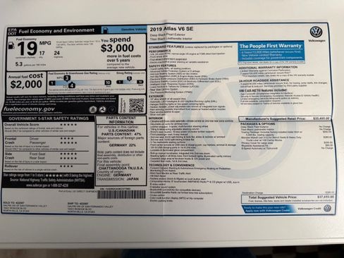 Used 2019 Volkswagen Atlas SE w/ Towing Package image 23