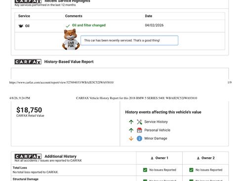 Used 2018 BMW 540i image 2