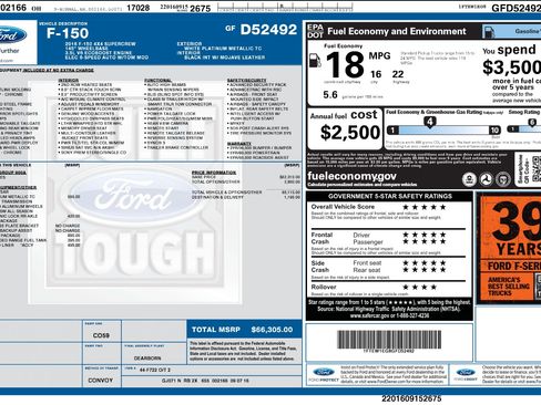 Used 2016 Ford F150 Limited w/ Trailer Tow Package image 32