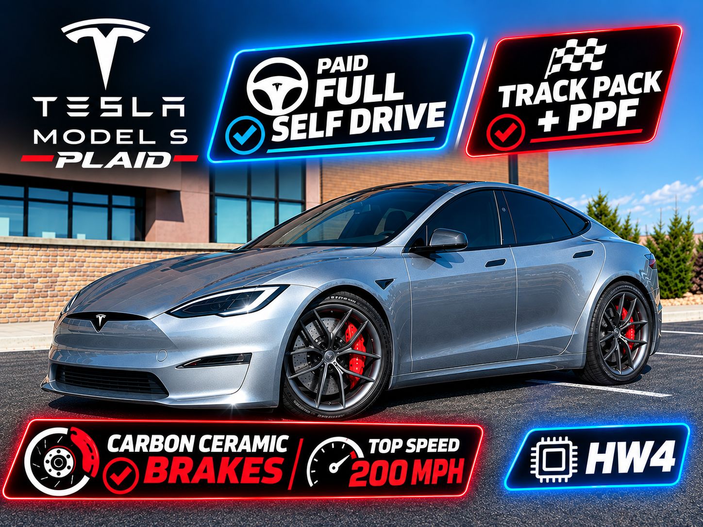 Used 2024 Tesla Model S Plaid AWD/4WD image 32