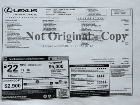 Used 2025 Lexus IS 350 F Sport image 14