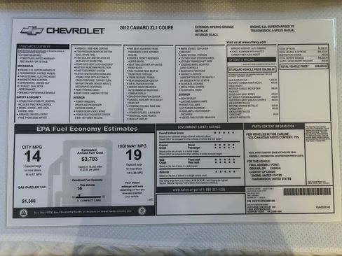 Used 2012 Chevrolet Camaro ZL1 image 26