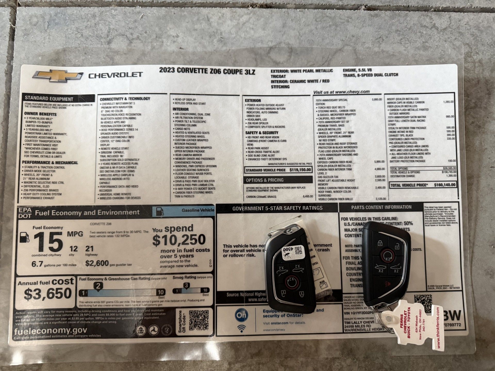 Used 2023 Chevrolet Corvette Z06 RWD image 31