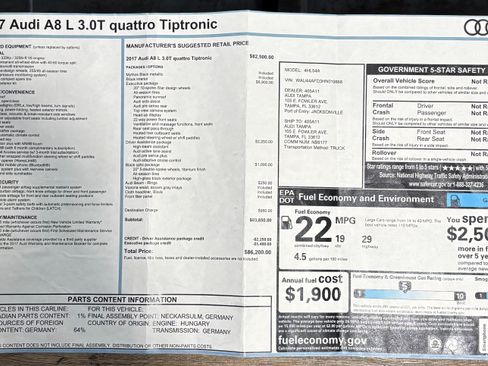 Used 2017 Audi A8 L 3.0T w/ Executive Package image 4