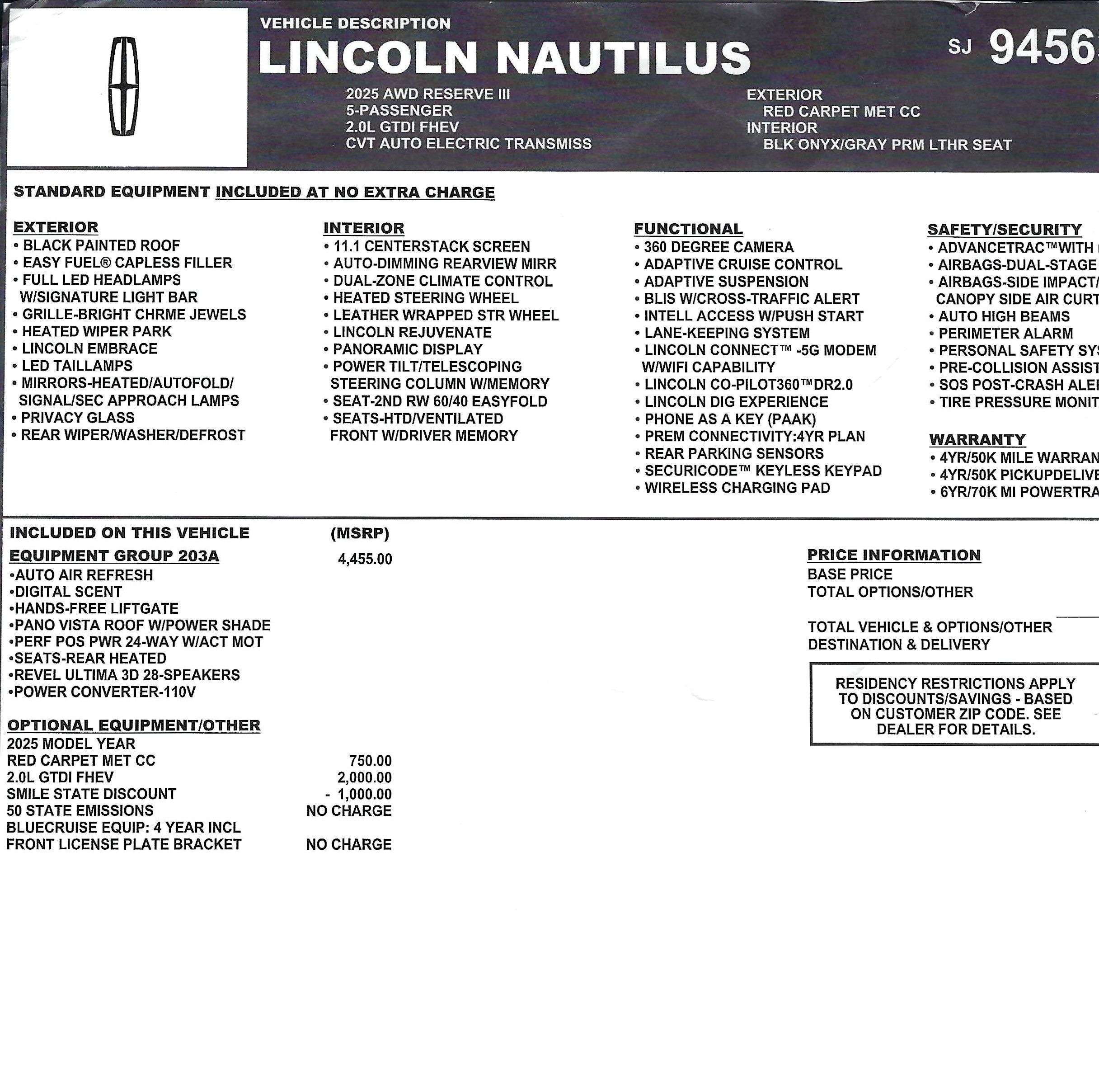 Used 2025 Lincoln Nautilus Reserve AWD/4WD image 25